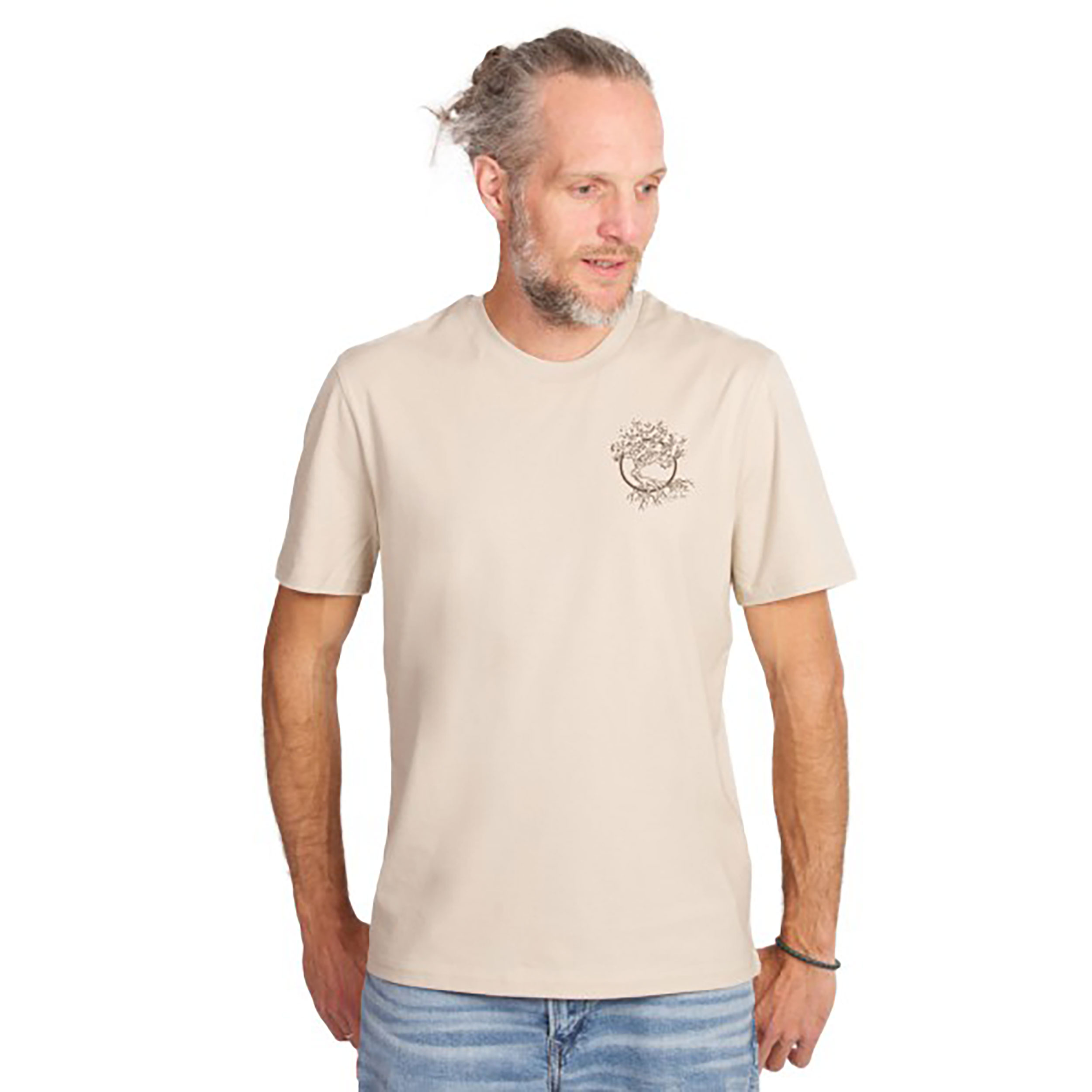 T-Shirt Life-Tree olijfgroen logo