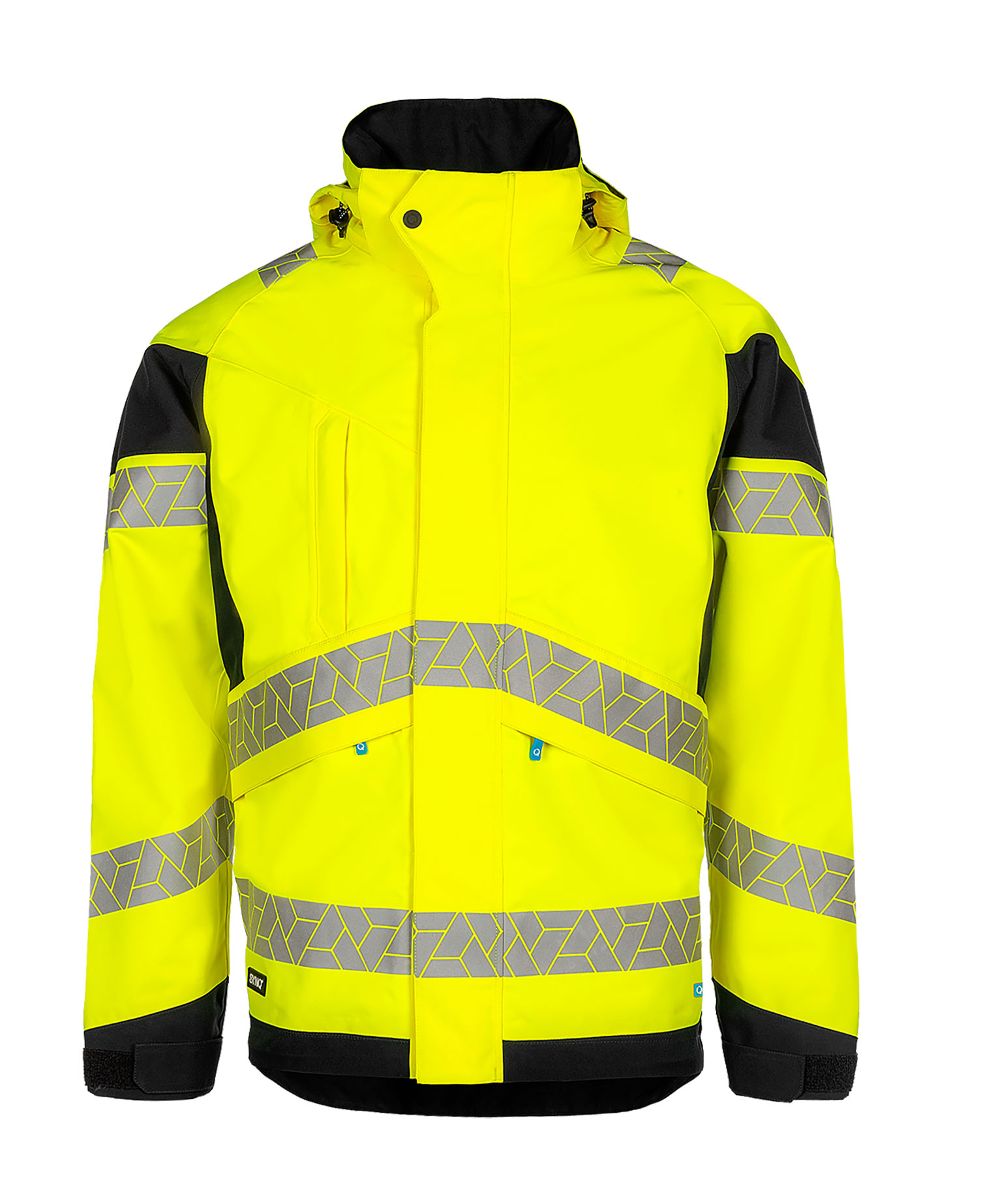 Regenjas Synq&safe Jacklight Hi-Vis fluogeel/zwart