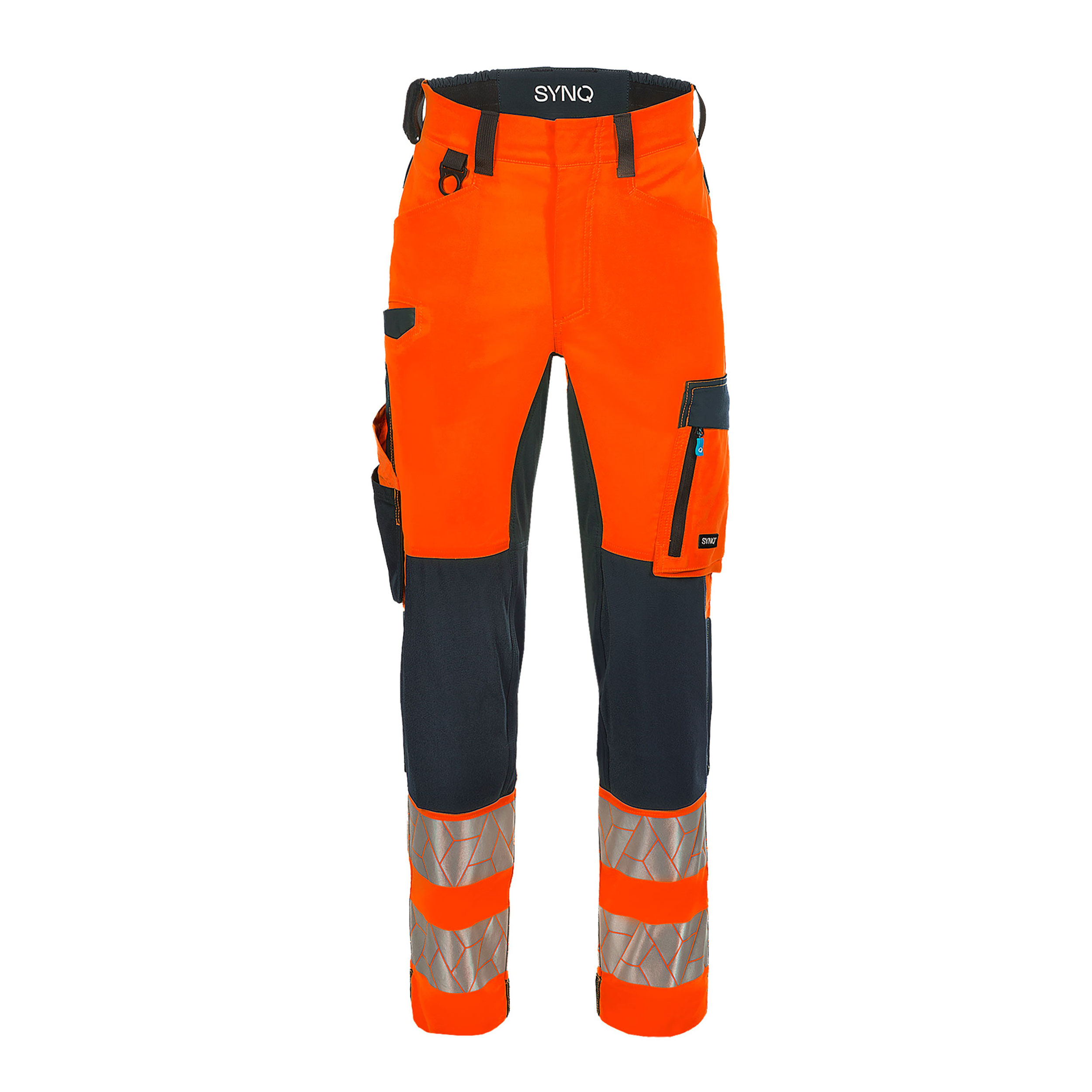 Pantalon de travail Synq&safe Nopaque Hi-Vis CL2 fluo-orange/bleu