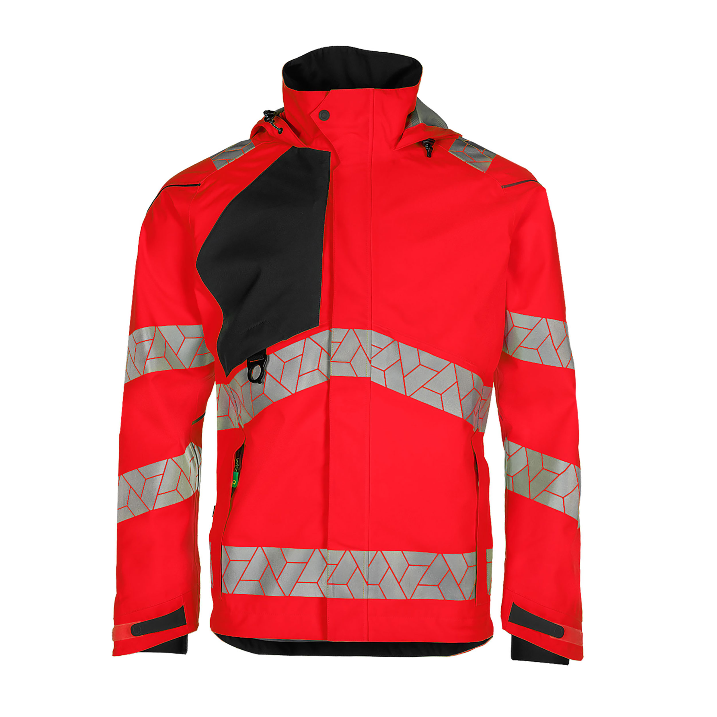 Regenjas Synq&safe Projeqtor Hi-Vis fluorood/zwart