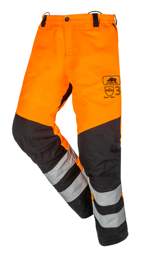 Pantalon anti-coupure SIP Protection BasePro Hi-Vis Classe 3 orange