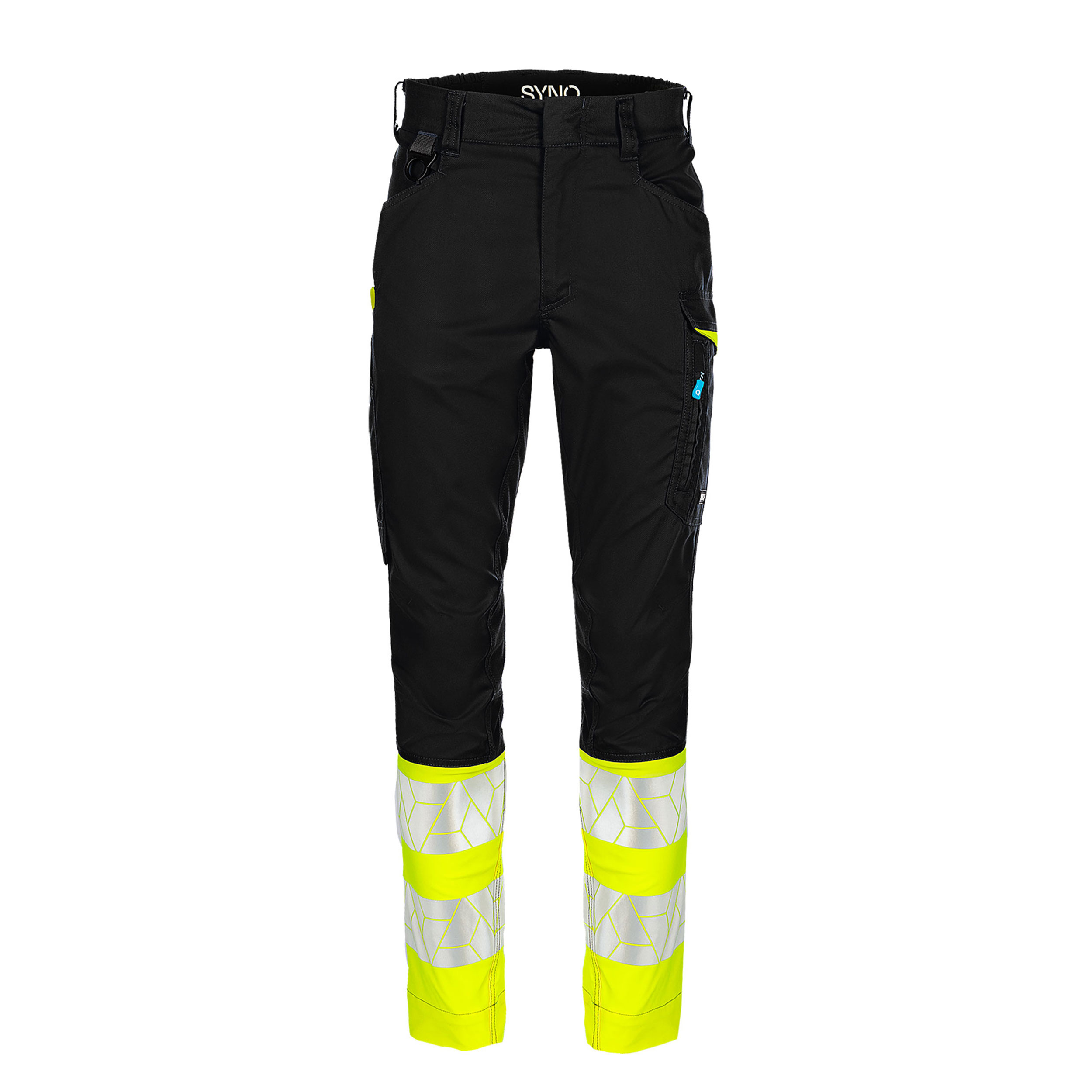 Pantalon de travail Synq&safe Qlear Hi-Vis CL1 noir/fluo-jaune