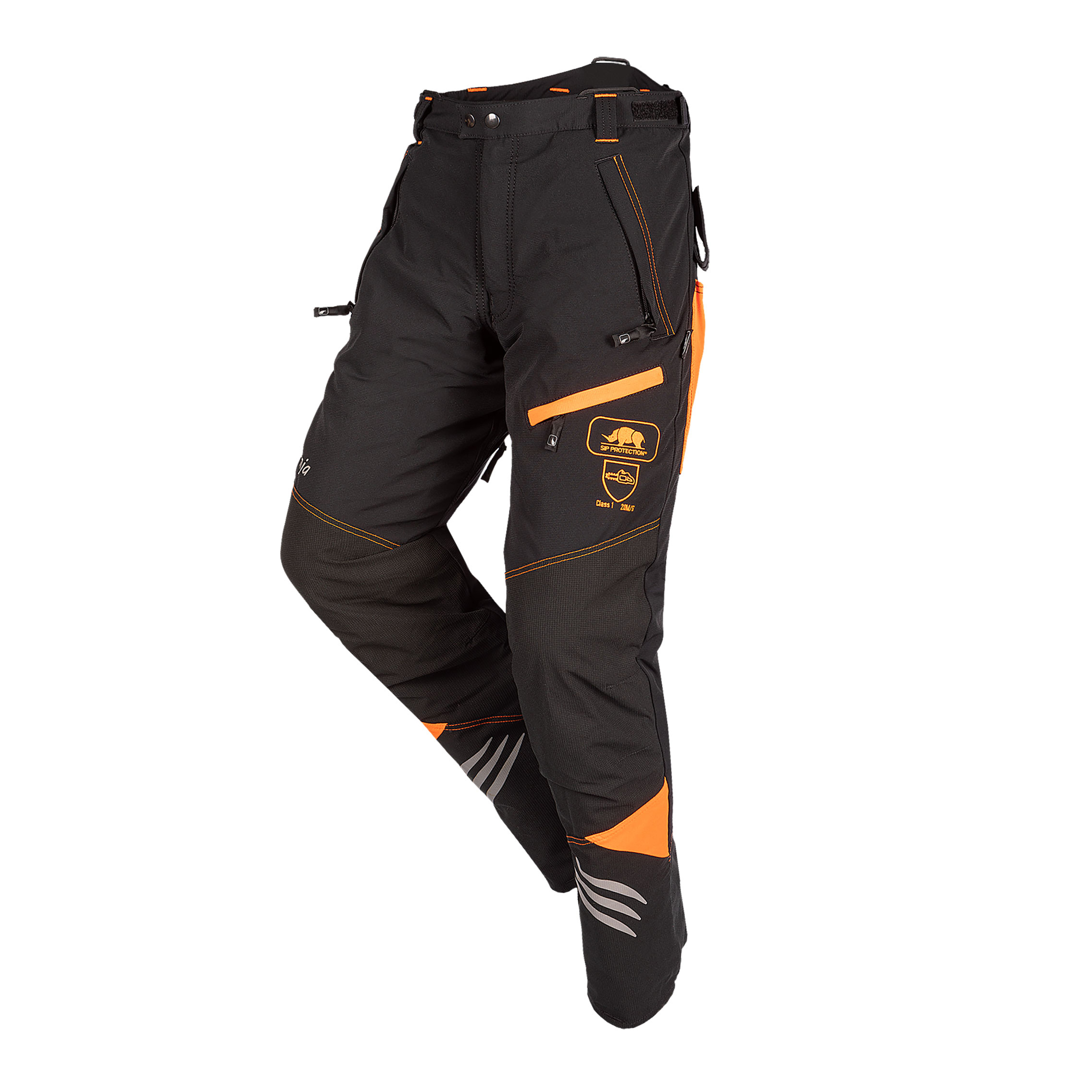 Zaagbroek Sip Protection Ninja zwart/oranje