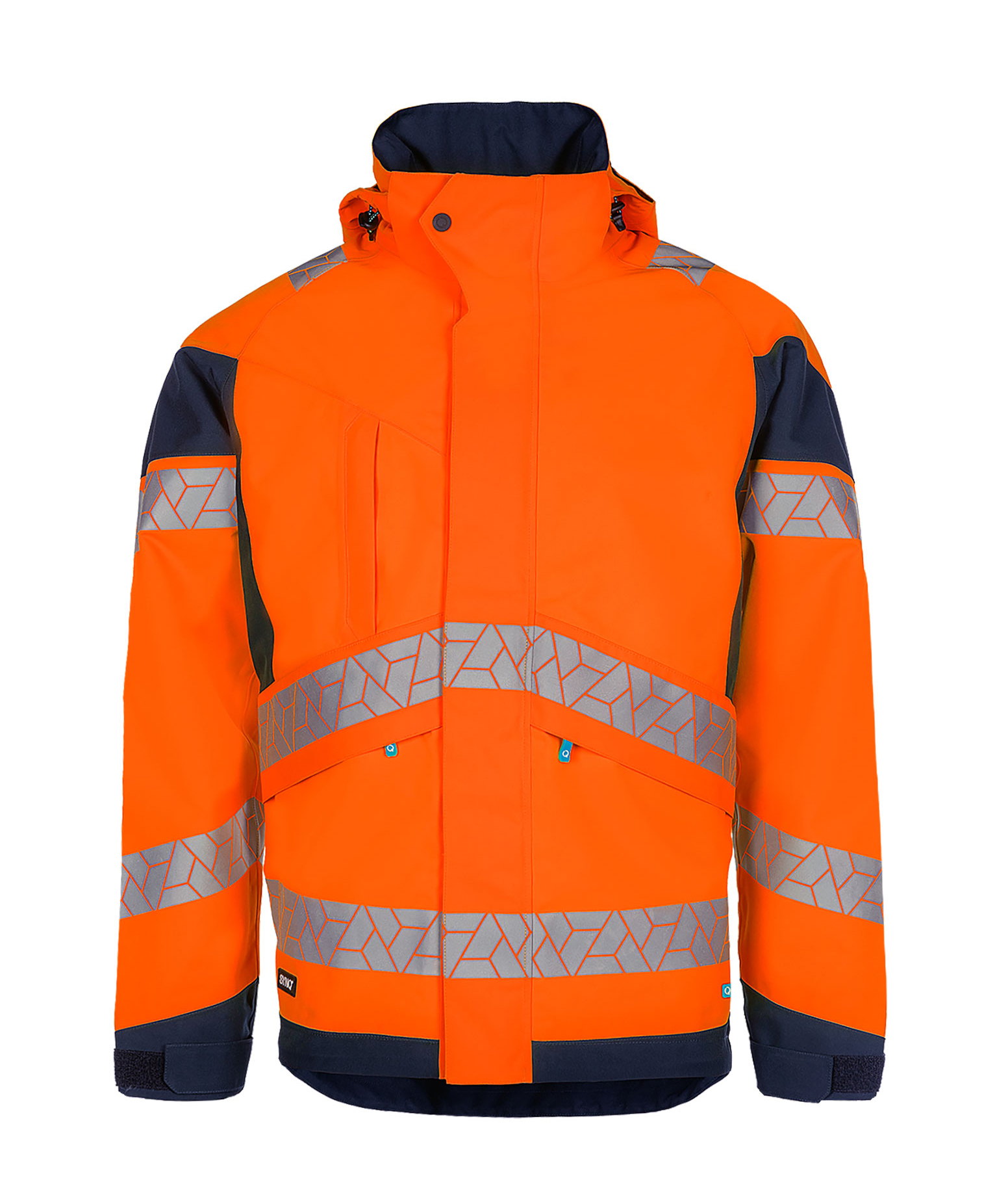 Veste de pluie Synq&safe Jacklight Hi-Vis fluo-orange/bleu