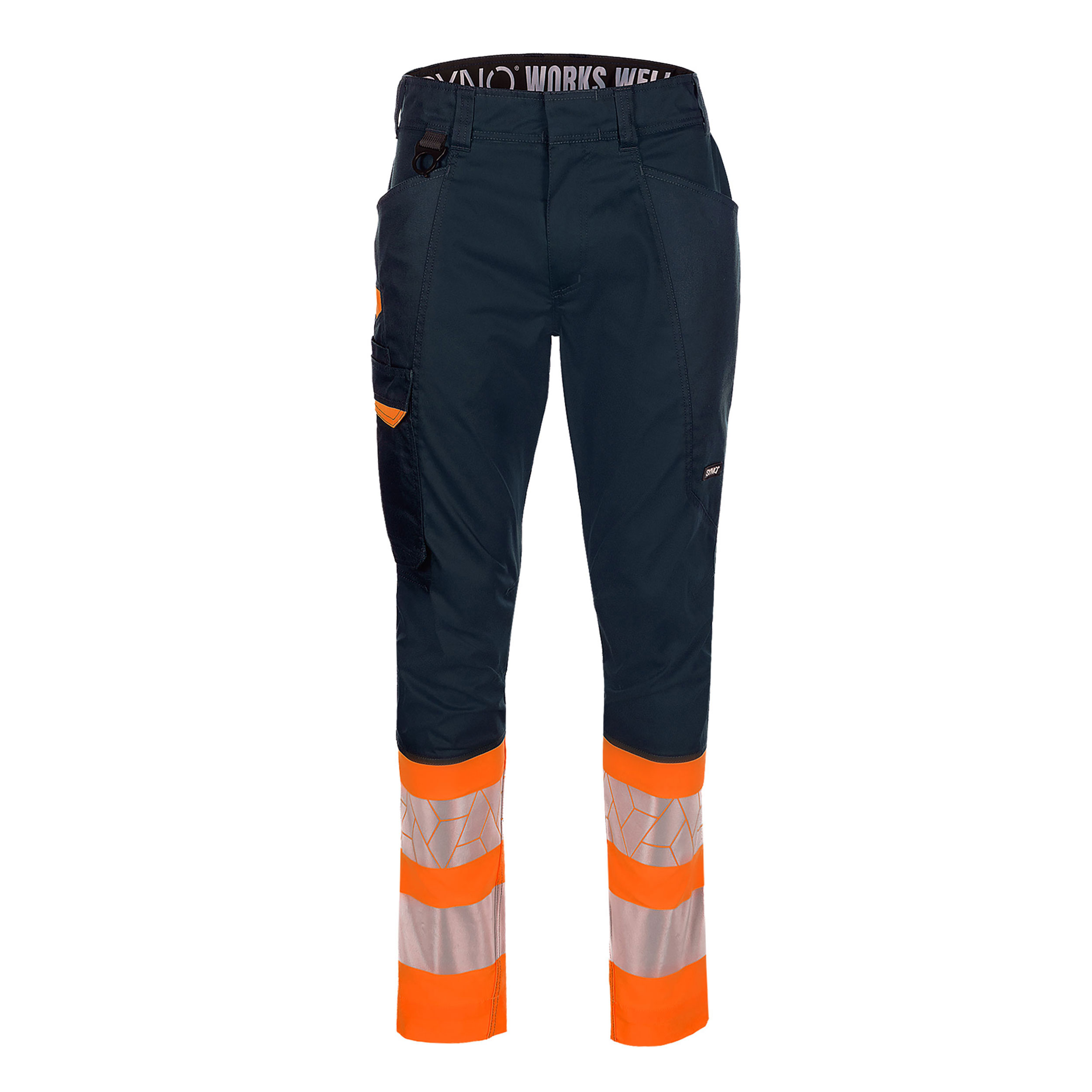Pantalon de travail Synq&safe Showup Hi-Vis CL1 bleu/fluo-orange