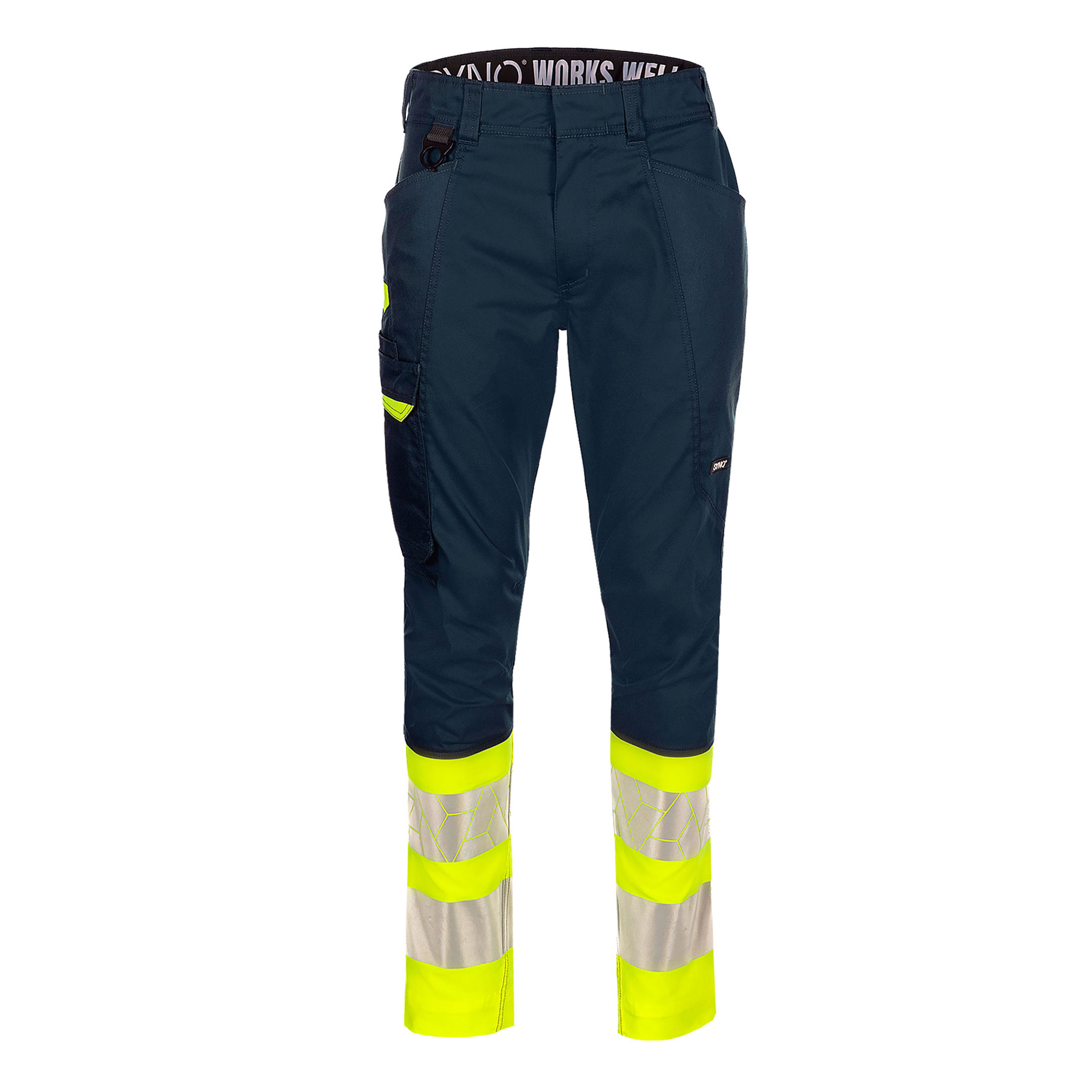 Werkbroek Synq&safe Showup Hi-Vis CL1 blauw/fluogeel