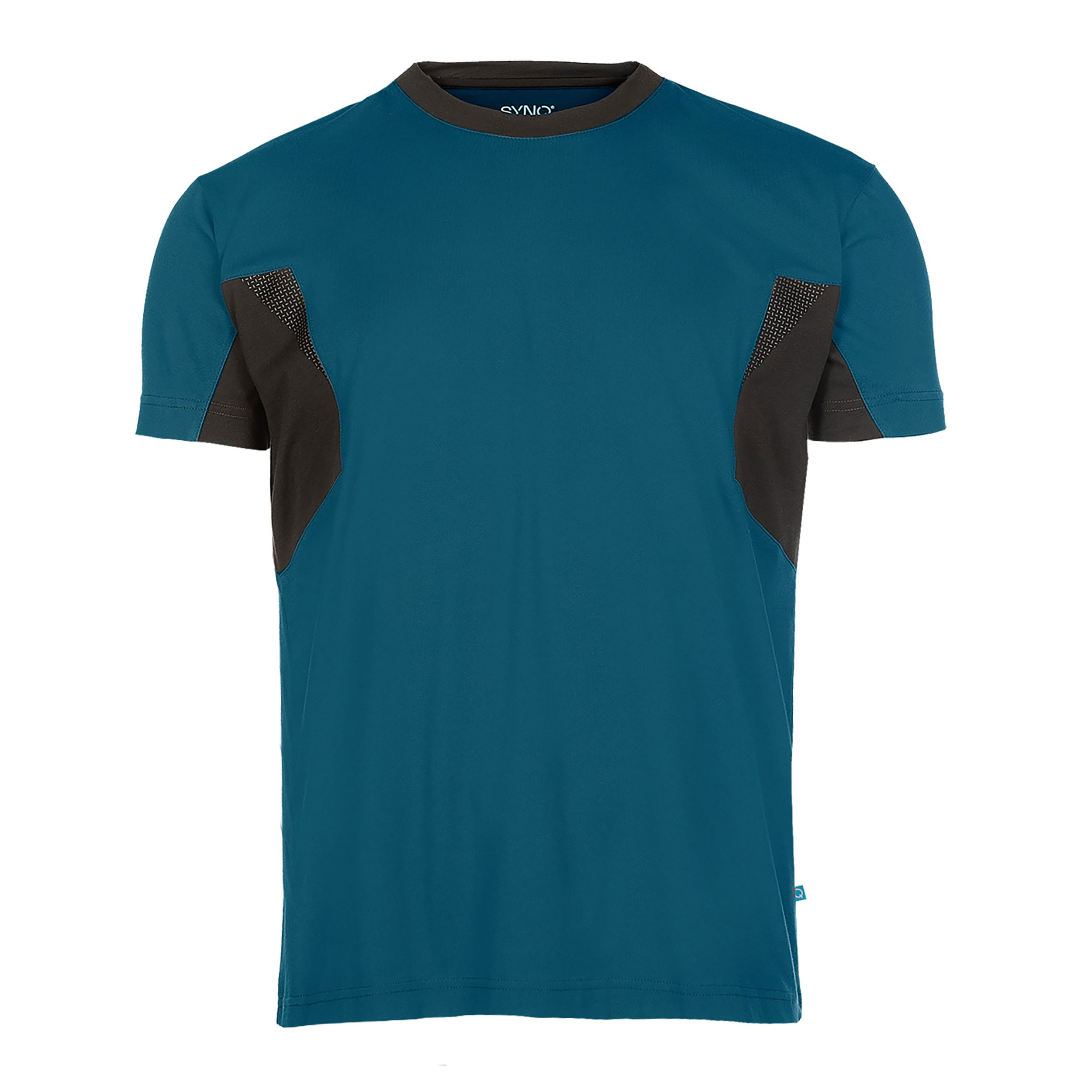 T-shirt Synq&Score Tackler petrolblauw/zwart