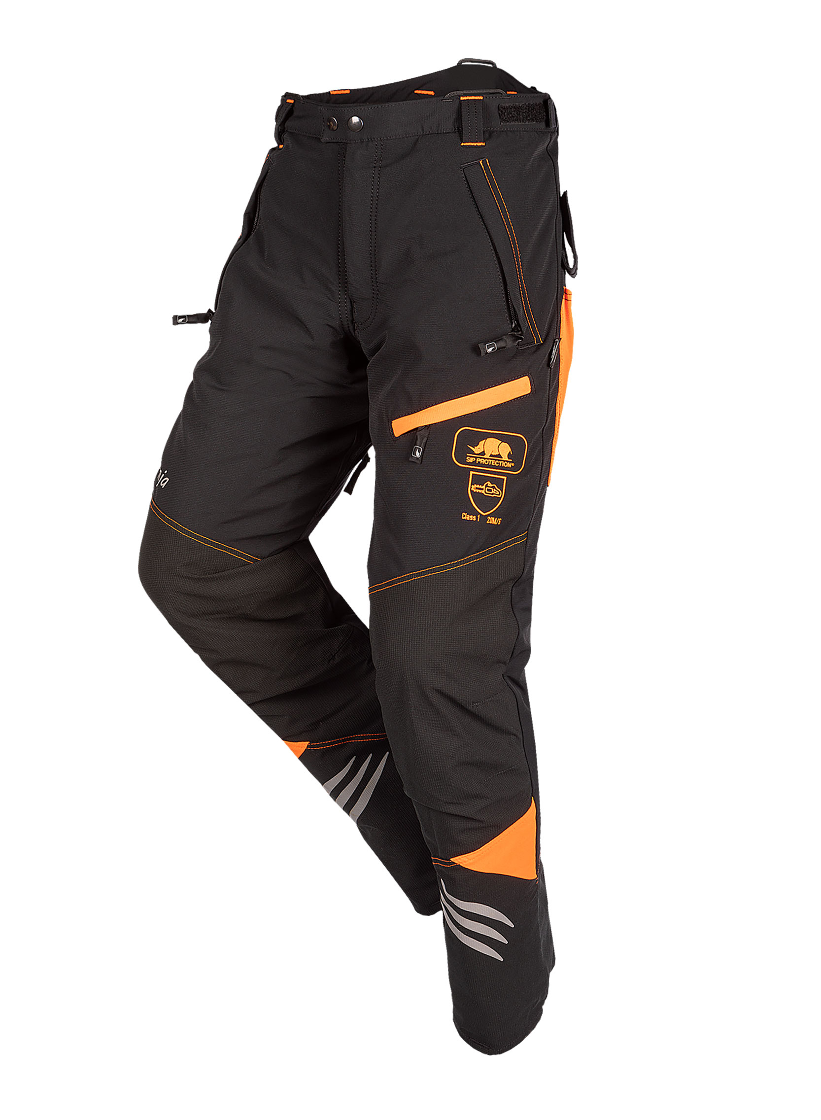 Zaagbroek Sip Protection Ninja zwart/oranje