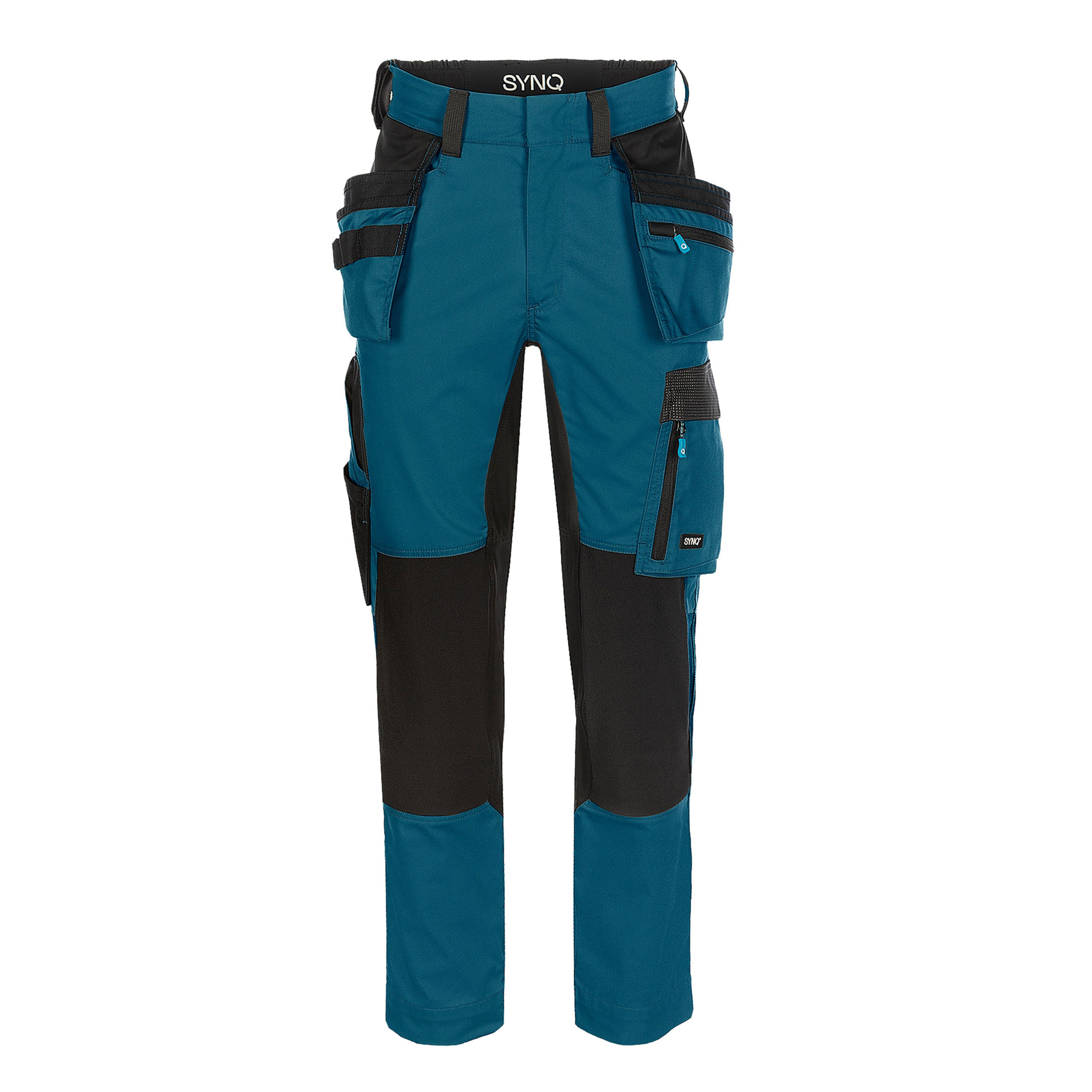 Pantalon de travail Synq&stretch Qrowd bleu pétrol/noir