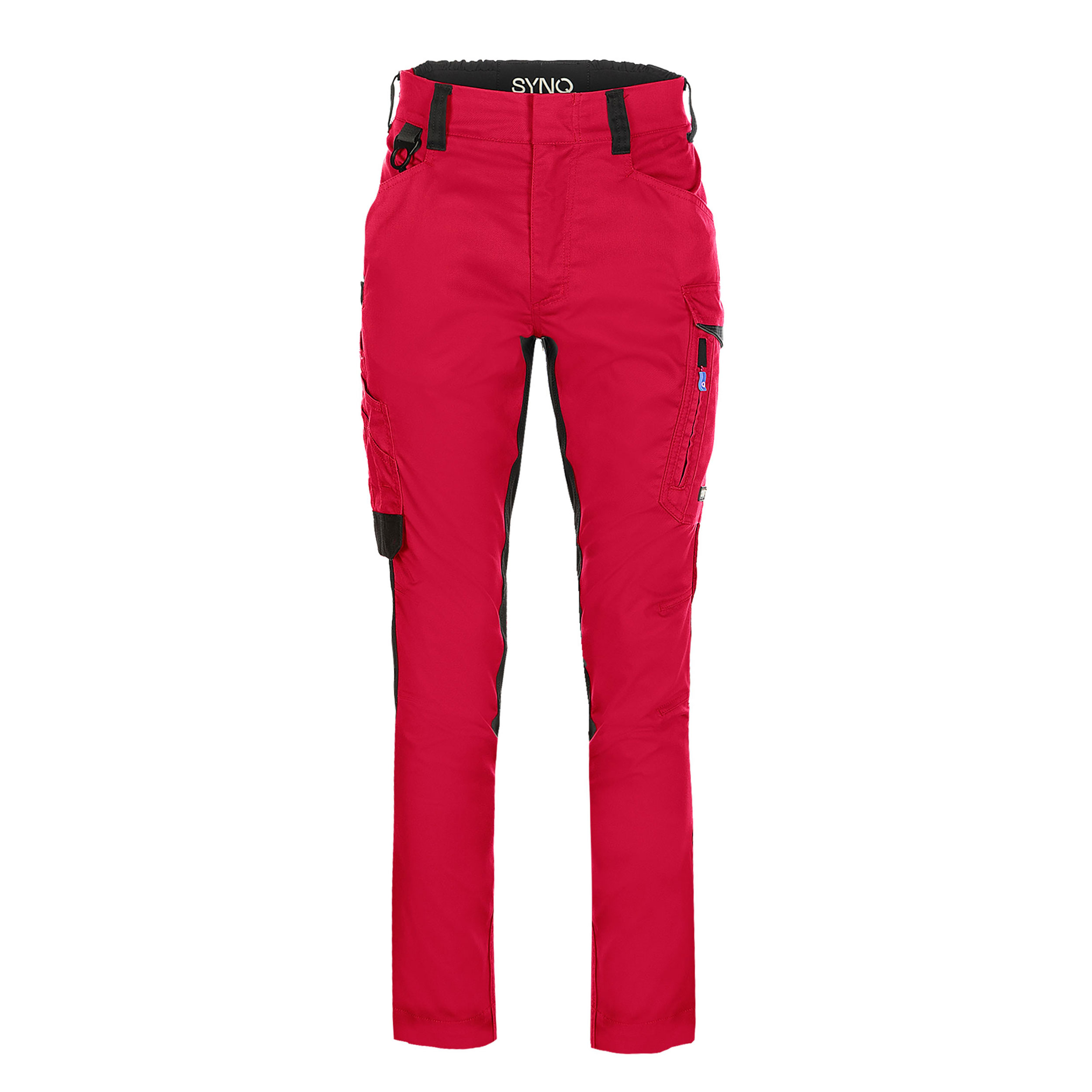 Werkbroek Synq&stretch Sqill rood/zwart