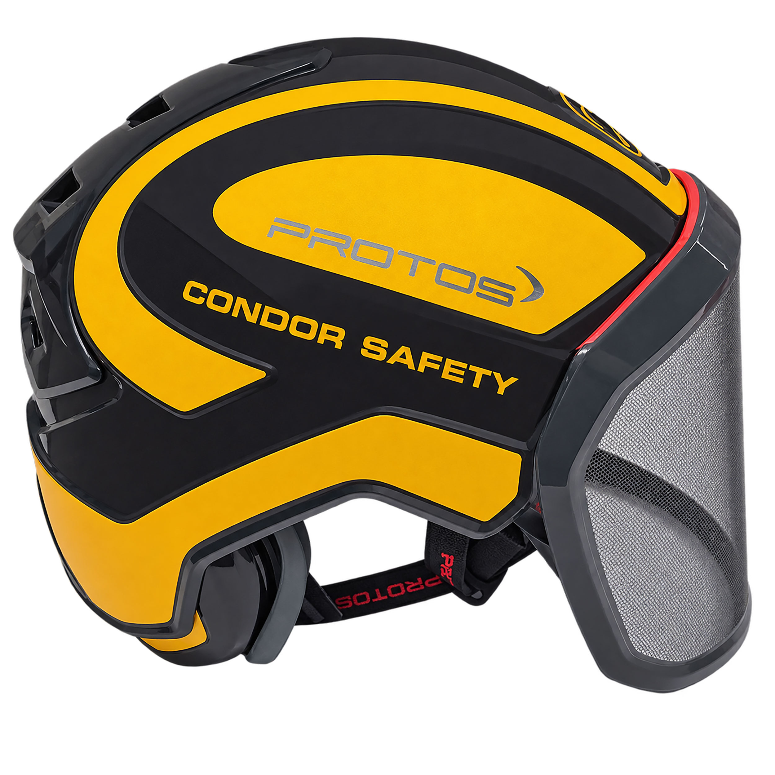 Kit de casque Protos Integral Climber Arborist Condor noir/jaune reflex