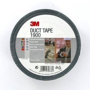Plakband 3M Duct Tape 1900, zwart, 50mm x 50m