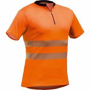 T-Shirt Pfanner Tencel-Poly Zip-Neck oranje