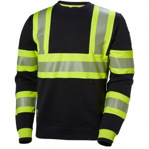 Sweater Helly Hansen ICU Sweatshirt zwart/geel 79272 