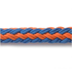 Holle lijn Teufelberger tREX enkel gevlochten 22,2mm oranje/blauw