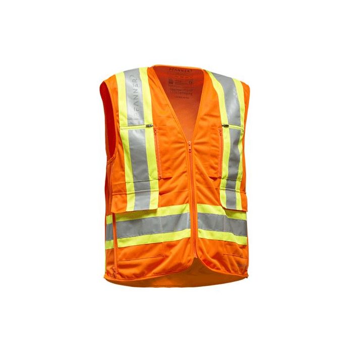 Gilet Haute Visibilité Orange Portwest, Taille M Avec Fermeture éclair Zip | RS