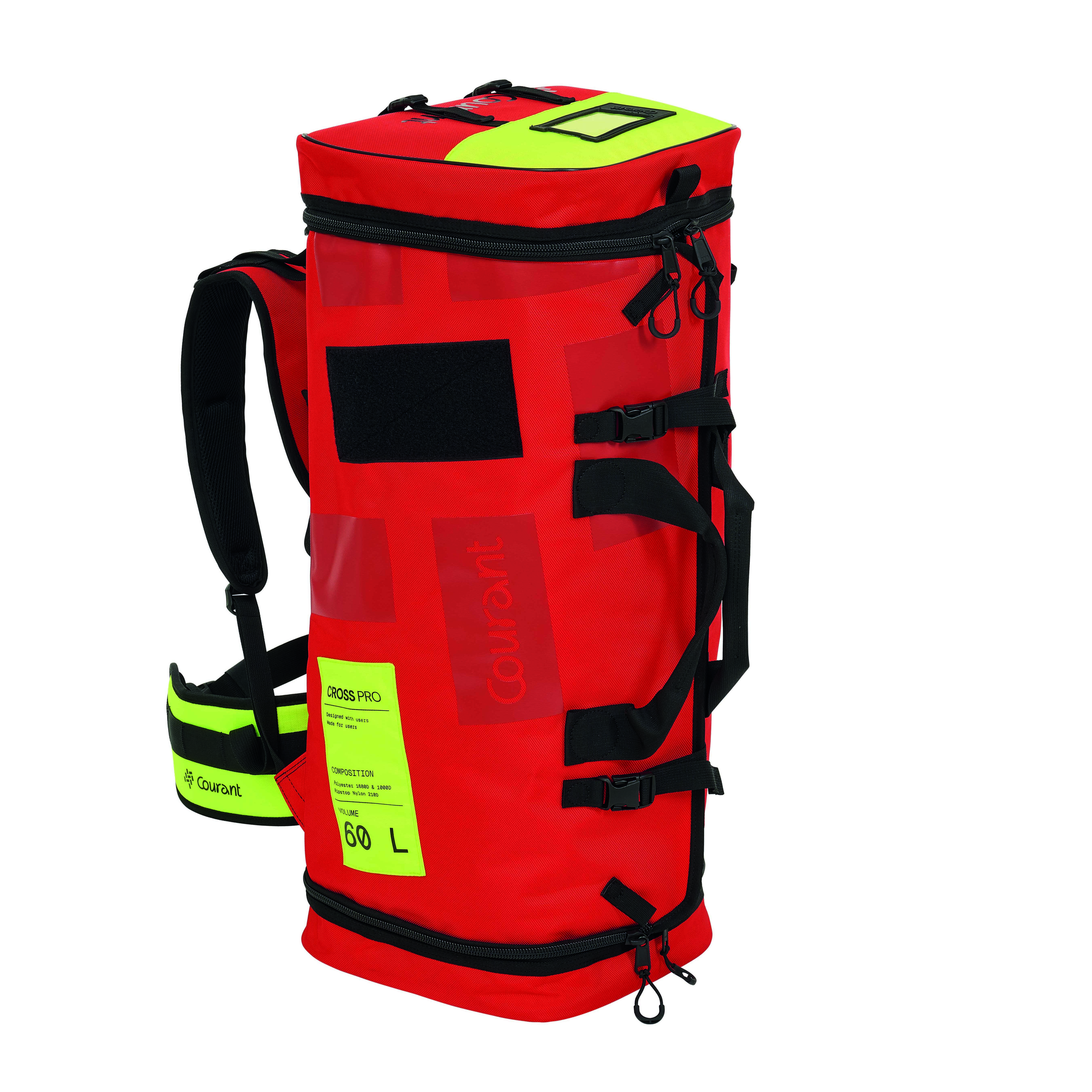 Sac à corde Courant Cross Pro 60L rouge-jaune