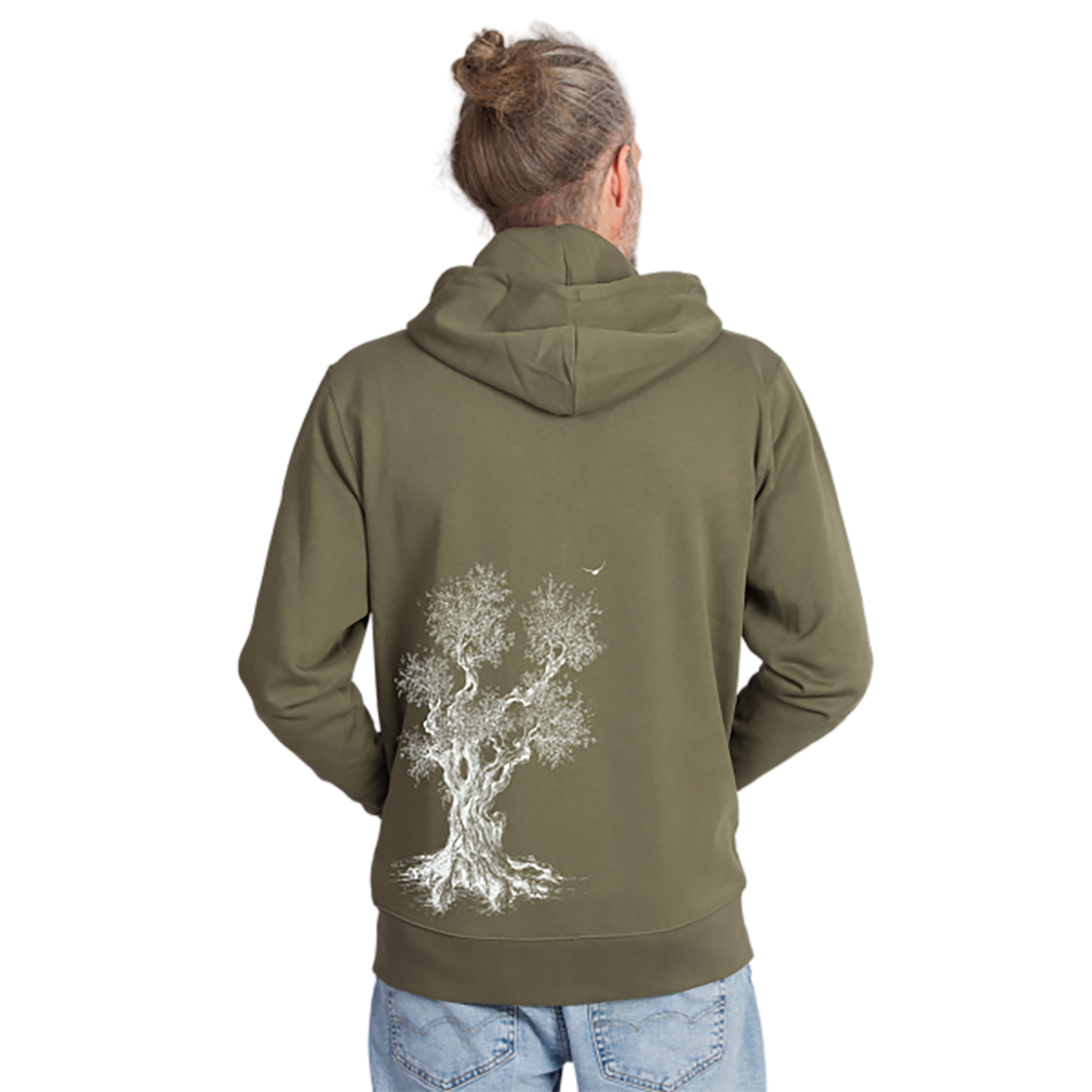 Sweater met kap FZ Life-Tree Olijfboom