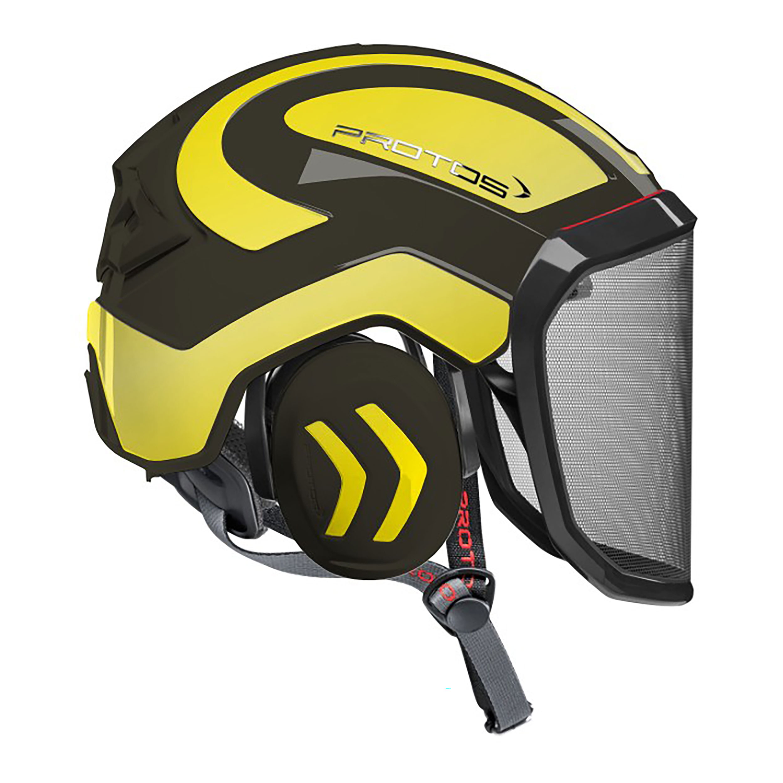 Kit de casque complet Integral Climber Arborist vert olive/jaune reflex